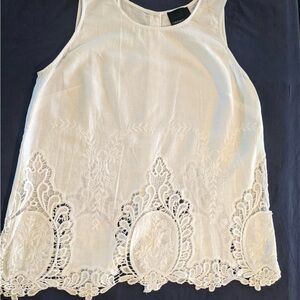 Cynthia Rowley Cream Linen Top